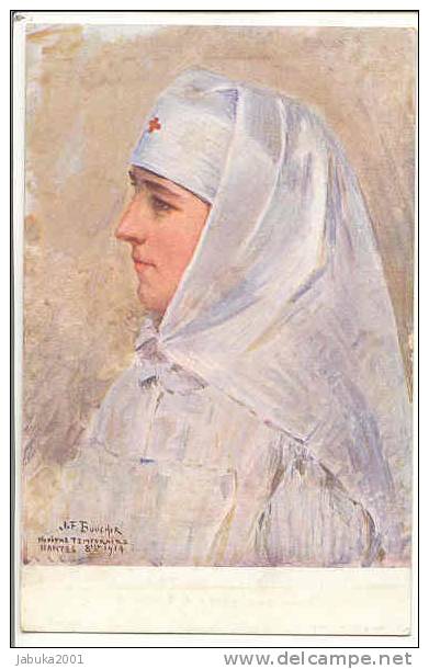 MILITARY WWI RED CROSS  NURSE SIGNED  OLD POSTCARD  #013 - Red Cross