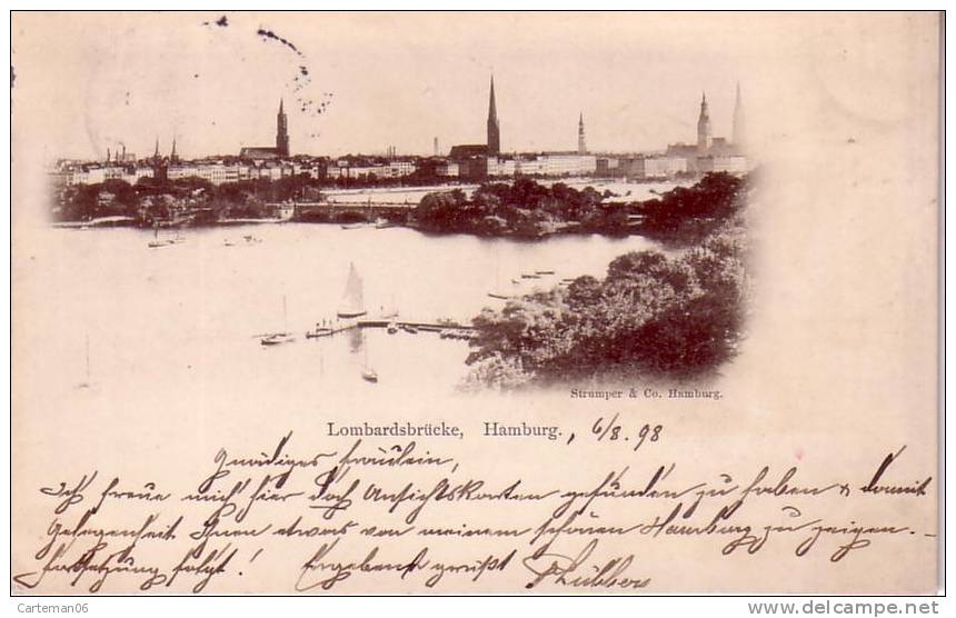 Allemagne - Hamburg - Lombardsbrücke - 1898 - Harburg