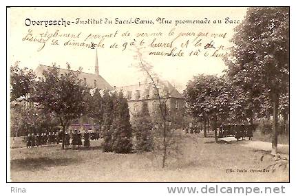 Overyssche-Institut Du Sacré-Ceur,une Promenade Au Parc Gelopen Kaart 1912 - Overijse