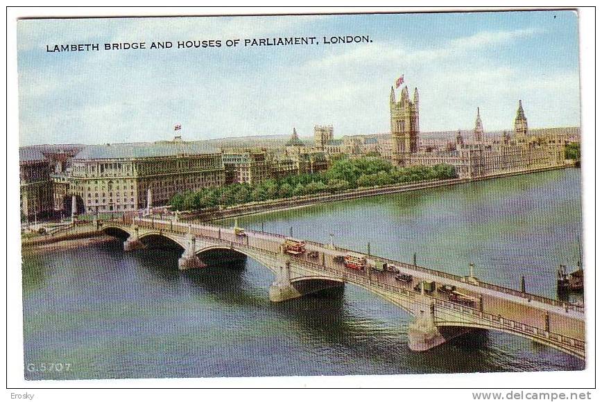 PGL - 0364 ENGLAND LONDON LAMBETH BRIDGE AND HOUSES OF PARLIAMENT - Houses Of Parliament
