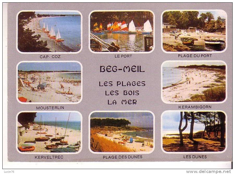 BEG - MEIL  -  8 Vues :  Cap Coz, Le Port, Plage Du Port, Mousterlin, Lerambigorn, Kerveltrec, Plage Des Dunes,  Dunes - Beg Meil