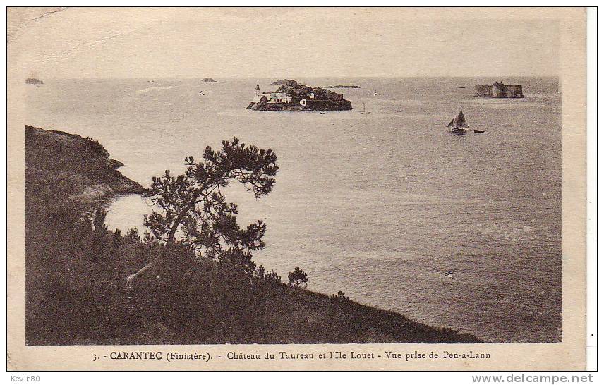 29 CARANTEC Château Du Taureau Et L'le Louët Vue Prise De Pen-a-Lann - Carantec