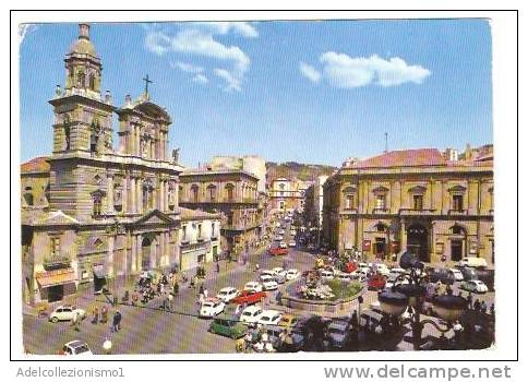 13941)cartolina Illustratoria  Caltanissetta - Piazza Garibaldi - Caltanissetta