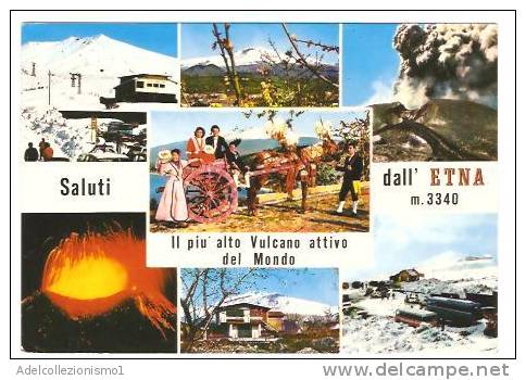 13945)cartolina Illustratoria  Dell'etna - Enna