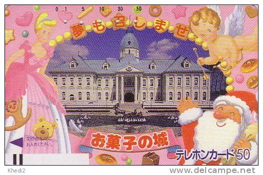 TC Ancienne Japon / 110-011 - PERE NOEL  Cendrillon Ange - Japan Santa CHRISTMAS Front Bar Phonecard - WEIHNACHTEN - 63 - Christmas