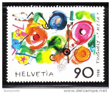 Switzerland 1988 Paintings Metamecanique By Jean Tinguely MNH - Nuevos