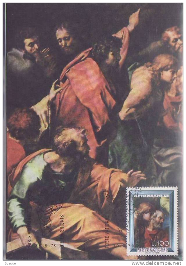 VATICAN CARTE MAXIMUM NUM.YVERT  619 PEINTURE RAPHAEL - Cartas Máxima