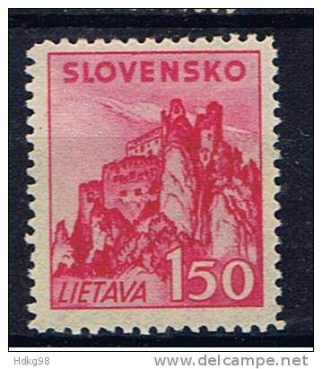 SK+ Slowakei 1941 Mi 82* Burg - Ungebraucht