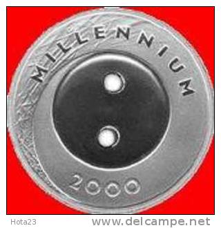 LATVIA SILVER 1 LATS  MILLENNIUM 2000 Y - Push-button UNC - PROOF - Lettland