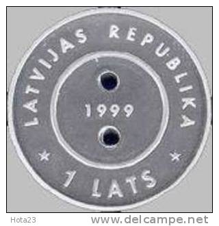 LATVIA SILVER 1 LATS  MILLENNIUM 2000 Y - Push-button UNC - PROOF - Lettonie