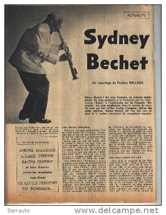 BONNES SOIREES Du 02/10/1955 N° 1756 " 1 Reportage Sur SYDNEY BECHET   " - Fashion