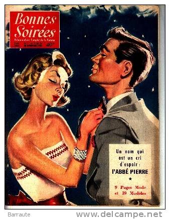 BONNES SOIREES Du 20/11/1955 N° 1762 " 1 Article Sur L'ABBE PIERRE  " - Mode