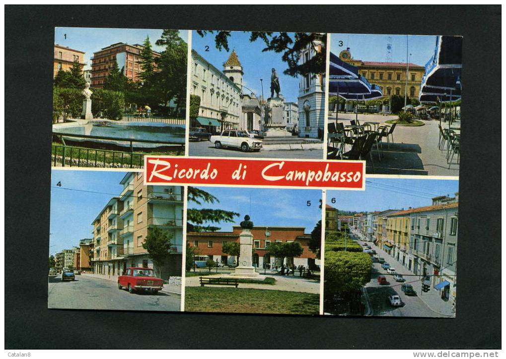 F0028 CARTOLINA ILLUSTRATA  CAMPOBASSO SALUTI VEDUTINE FG.V. - Campobasso