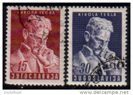 YUGOSLAVIA    Scott #  373-4  VF USED - Gebruikt