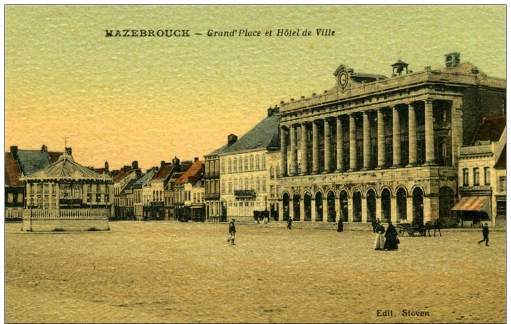 NORD   - 59-10  - HAZEBROUCK  - GRAND' PLACE ET HÔTEL DE VILLE - Hazebrouck