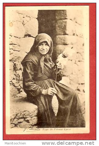 CORSE TRES BELLE CARTE TYPE DE FILEUSE AGEE - Corse