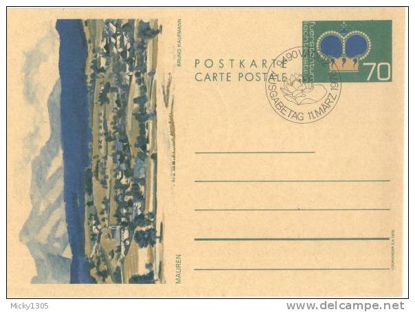 Liechtenstein - Ganzsache Postkarte Gestempelt / Postcard Used (r271) - Enteros Postales