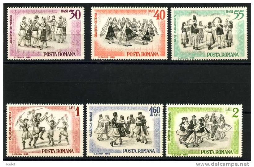 Rumänien Mi.N° 2487/92 Kpl ** 1966,Volkstänze - Unused Stamps