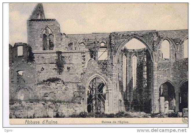 AULNE  Abbaye  Ruines De L'eglise  1905 - Thuin