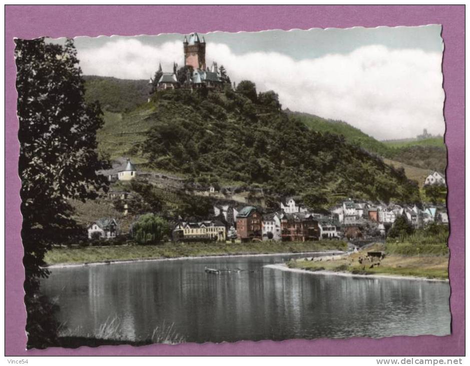 COCHEM An Der Mosel - Blick Von Sehl Auf Cochem An Der Mosel - Carte Petit Format - Cochem