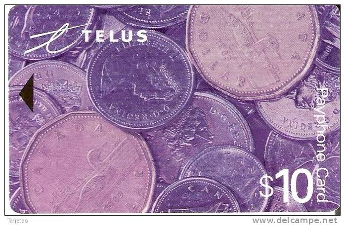 TARJETA DE CANADA DE MONEDAS-COINS  (PRUEBA SIN CHIP)  MUY RARA - Timbres & Monnaies