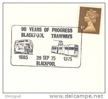 1975 Grande Bretagne Blackpool  Tram Tramway - Tramways
