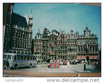 BELGIO BELGIQUE BRUSSEL PLACE MERCHE E AUTOBU VB 1965? BL12028 - Märkte