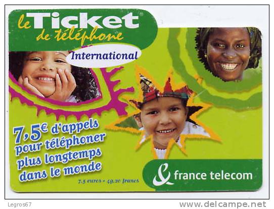 TICKET TELEPHONE PU 64/2 7.5 € - Biglietti FT