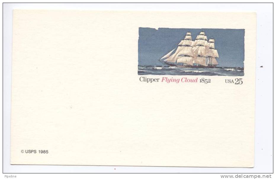 USA Postal Stationery Unused Clipper Flying Cloud 1852 USPS 1985 - 1981-00
