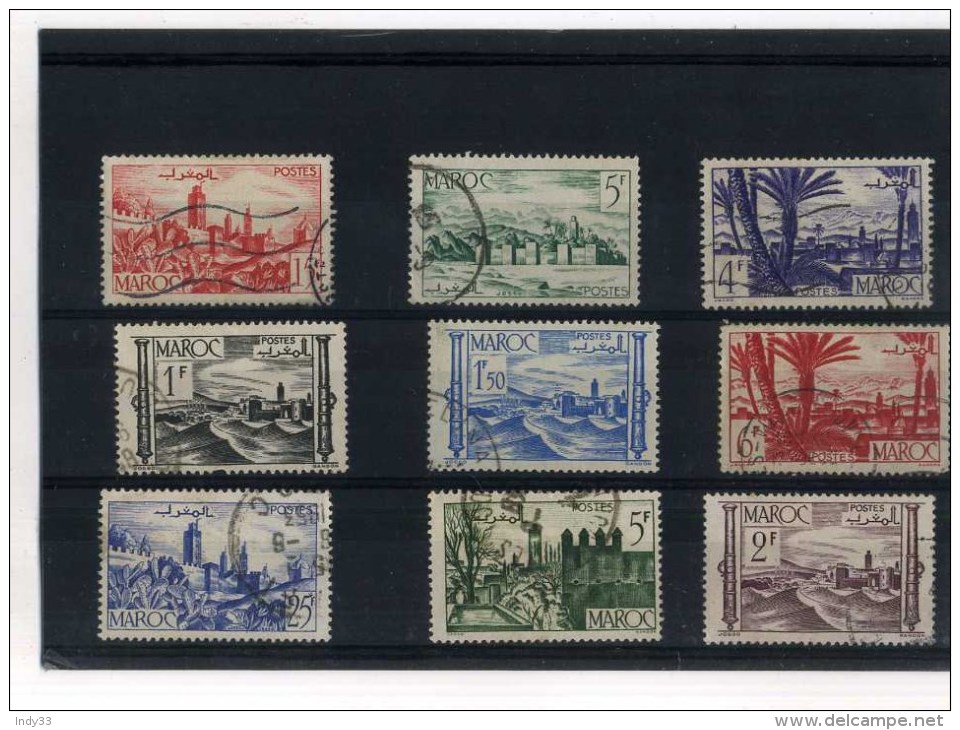 - FRANCE . ENSEMBLE DE TIMBRES DU MAROC  1947/49 . OBLITERES - Oblitérés