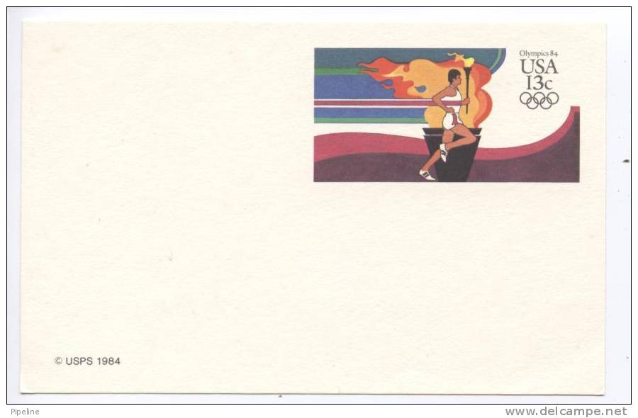 USA Postal Stationery Unused Olympics 84 The Olympic Flame - 1981-00