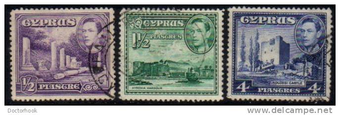 CYPRUS    Scott #  164-6  F-VF USED - Cyprus (...-1960)