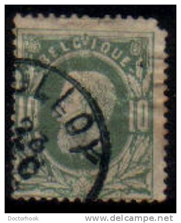 BELGIUM   Scott #  43  F-VF USED Faults - 1869-1883 Leopold II