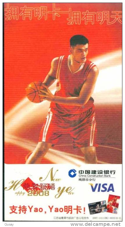Basketball , Famous Sporter NBA  Yao Ming   ,  Prepaid Card , Postal Stationery - Basketball