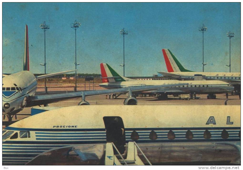 ALITALIA AIRLINES  DC. 8 AND CARAVELLE  JETS AEREO AIRPLANE  POSTCARD UNUSED  CONDITION PHOTO - 1946-....: Moderne