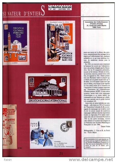 La Philatélie Française N°463 Janv; 1993 Organe Officiel   TBE - Français (àpd. 1941)