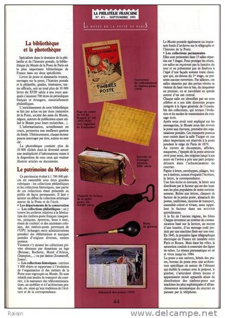 La Philatélie Française N°471 Sept. 1993  Organe Officiel  TBE - Français (àpd. 1941)