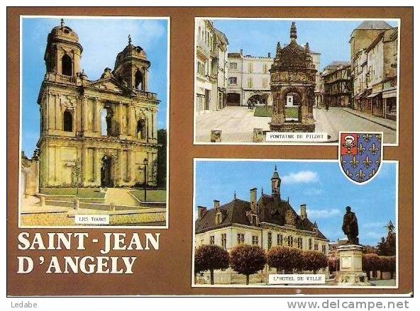 CP049 - CPM De St-JEAN D'ANGELY, Multivues.1988. - Saint-Jean-d'Angely