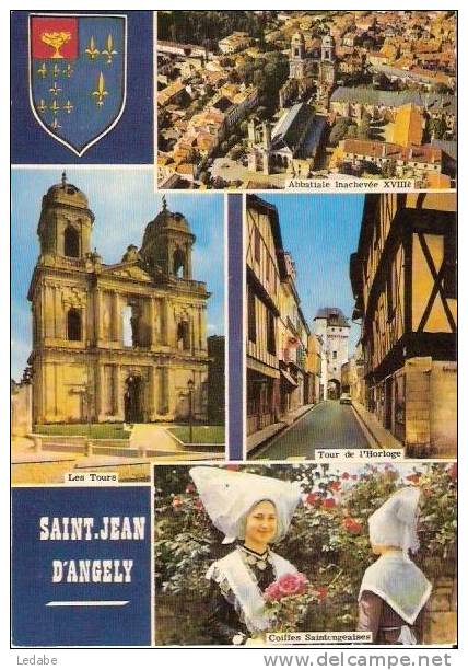 CP050 - CPM De St-JEAN D'ANGELY, Multivues.1989. - Saint-Jean-d'Angely