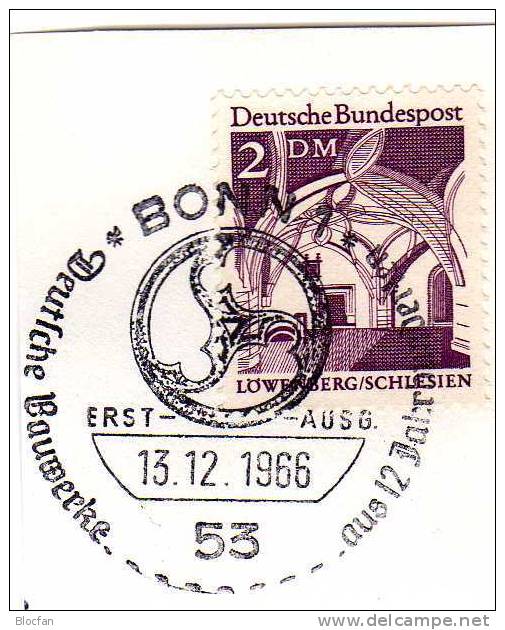 Set 3 FDC 13.12./14.04.67 Große Bauwerke aus Deutschland BRD 496,97+503 + 3 FDC II 23€