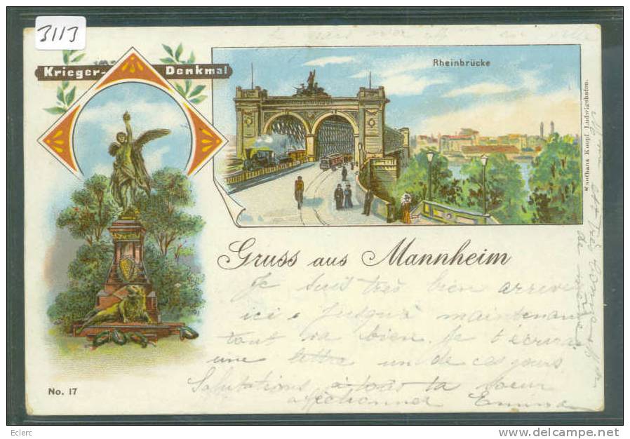 DEUTSCHLAND - GRUSS AUS MANNHEIM  - LITHO - TB - Mannheim