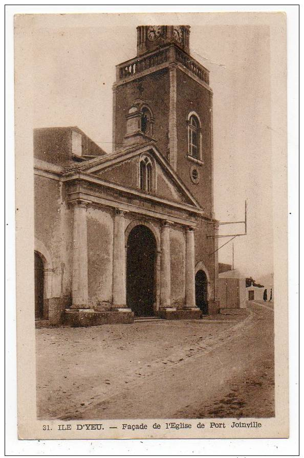 Ile D Yeu Facade De L église De Port Joinville - Ile D'Yeu