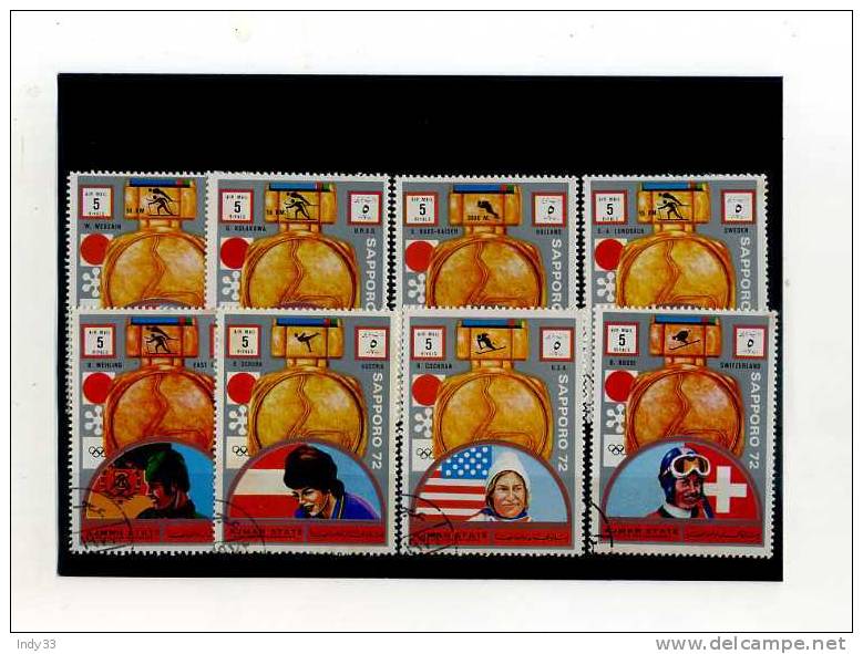 - AJMAN . ENSEMBLE DE TIMBRES SUR LES JEUX OLYMPIQUES . SAPPORO 1972 . - Hiver 1972: Sapporo