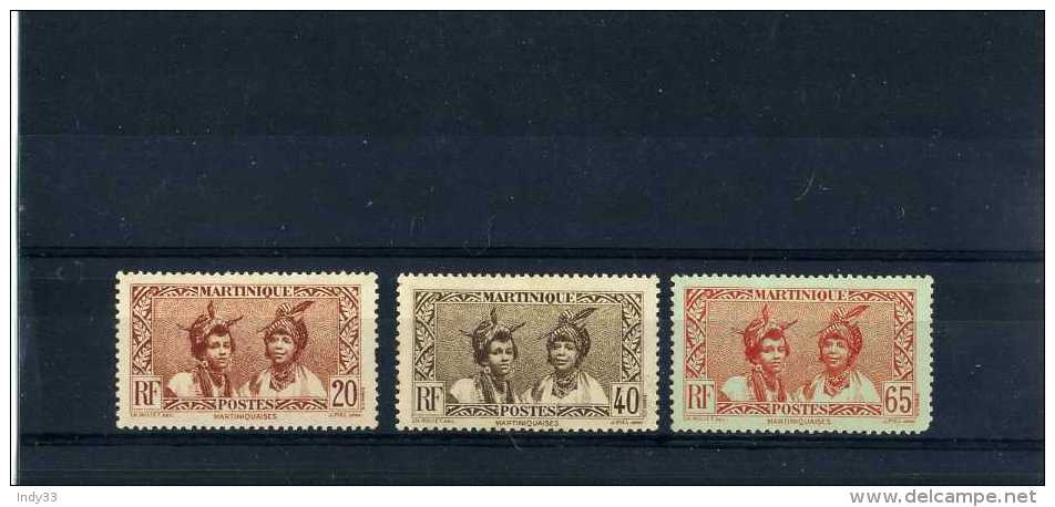 - FRANCE COLONIES . ENSEMBLE DE TIMBRES DE  MARTINIQUE . 1933/38 . - Unused Stamps