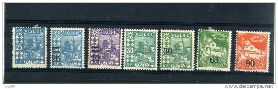 - FRANCE COLONIES  . ALGERIE 1924/39 ENSEMBLE DE TIMBRES NEUFS . - Unused Stamps