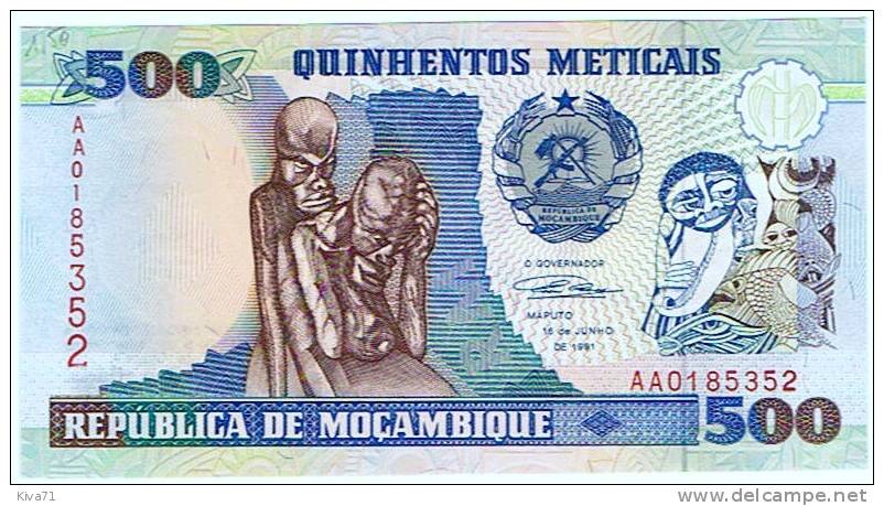 500 Méticais  "MOZAMBIQUE"     16 Juin 1991  UNC    Ble 44 - Moçambique