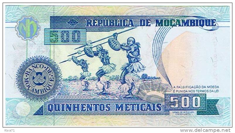 500 Méticais  "MOZAMBIQUE"     16 Juin 1991  UNC    Ble 44 - Moçambique