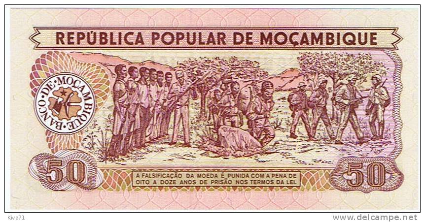 50 Méticais  "MOZAMBIQUE"     16 Juin 1986  UNC    Ble 44 - Moçambique