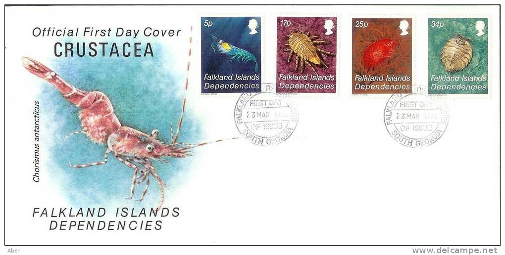 FDC 340 SOUTH GEOGIA - FALKLAND - CRUSTACES -CRUSTACEA - Crostacei