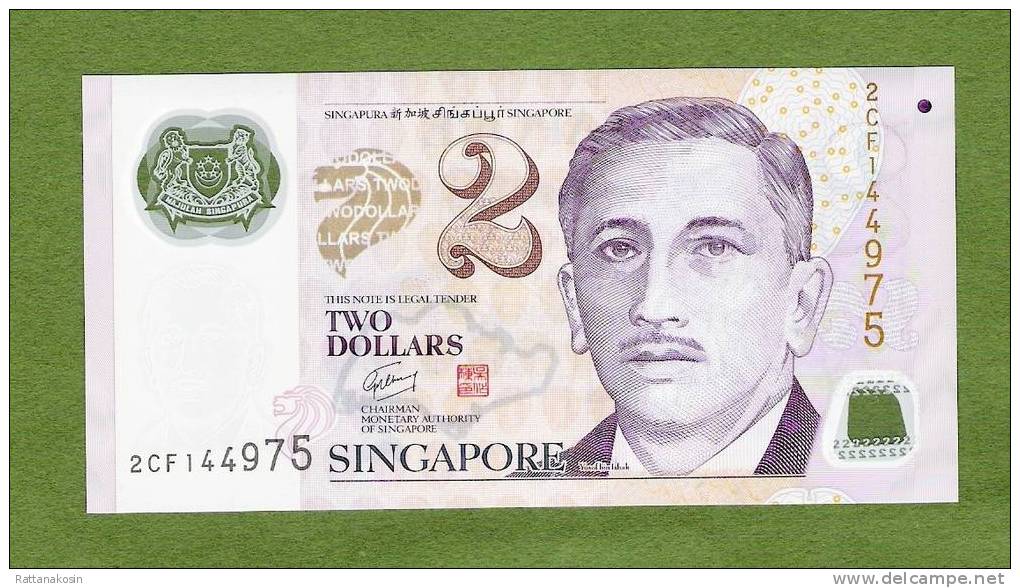 SINGAPORE P46a 2   DOLLARS 2006     #2CF   UNC. - Singapur
